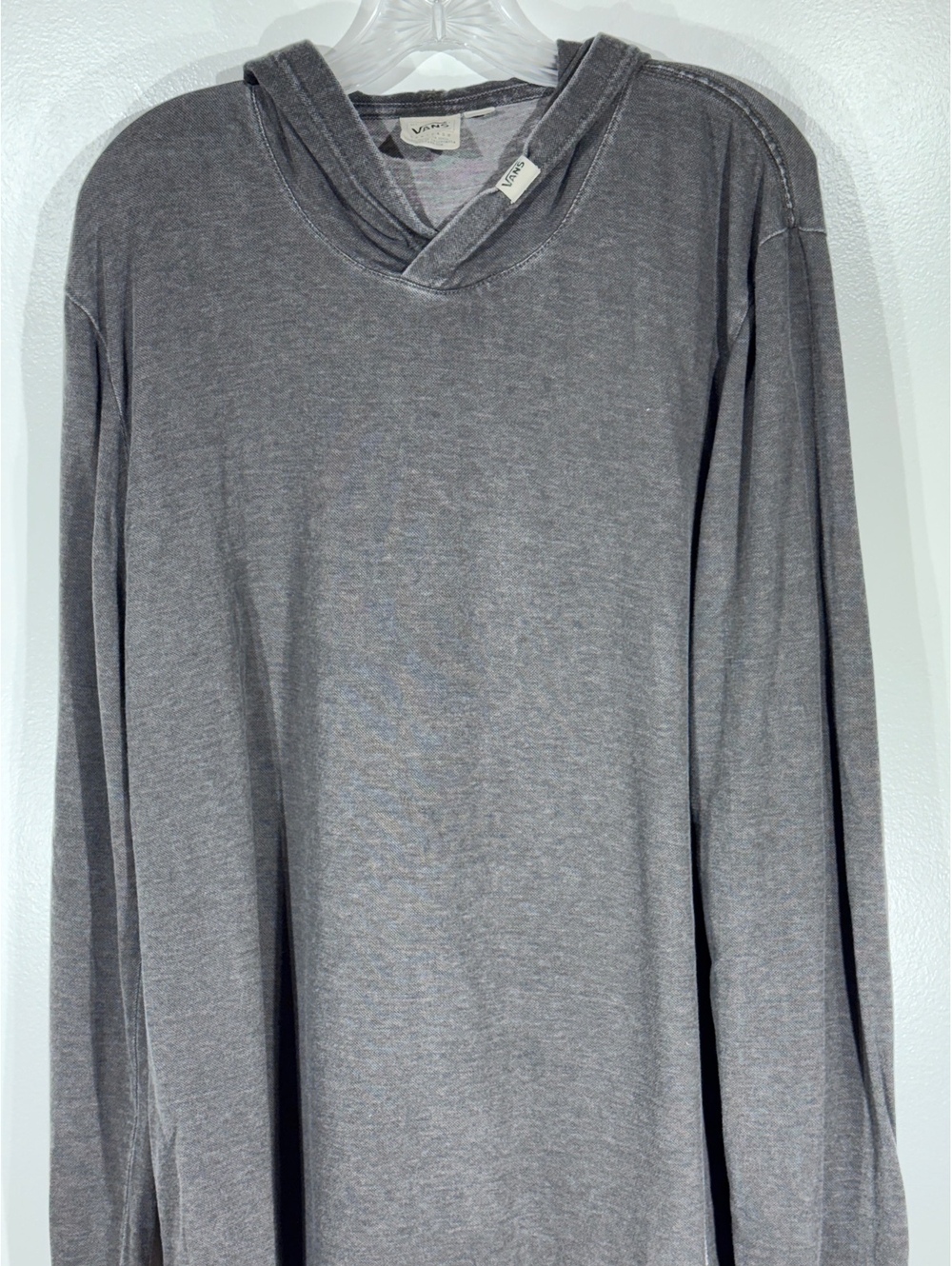 Vans Men's Gray Pullover Hoodie Long Sleeve Shirt Size Large